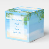 Dreamweaver Beach Wedding Save the Date Bedankdoosjes (Voorkant Zijde)