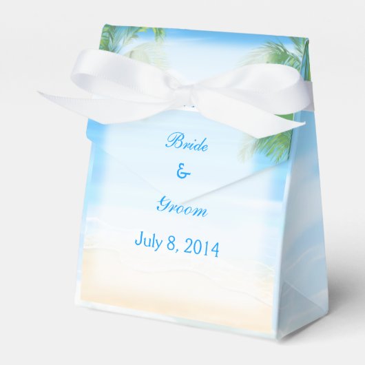 Dreamweaver Beach Wedding Save the Date Bedankdoosjes (Voorkant Zijde)
