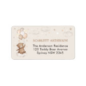 Dreamweaver Beer ballonnen wolken Stars Retouradre Etiket (Voorkant)