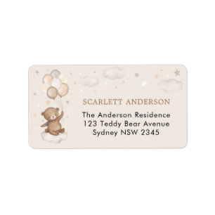 Dreamweaver Beer ballonnen wolken Stars Retouradre Etiket