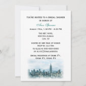 Dreamweaver Blauwgroen NYC Skyline Sunflower Vrijg Kaart (Achterkant)