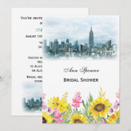 Dreamweaver Blauwgroen NYC Skyline Sunflower Vrijg Kaart