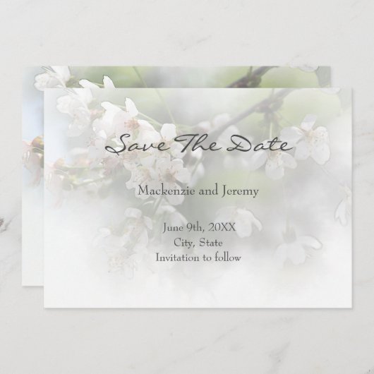 Dreamweaver Blossom 2 sparen de Datum Save The Date (Voorkant / Achterkant)