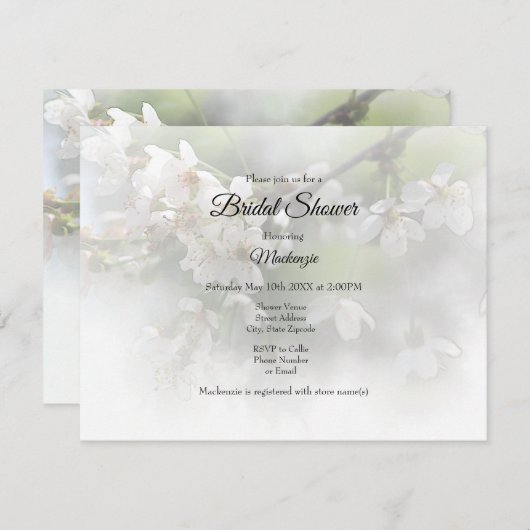 Dreamweaver Blossom 2 Uitnodiging (Voorkant / Achterkant)