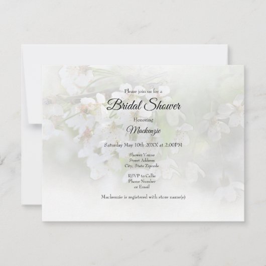 Dreamweaver Blossom Invitation Kaart (Voorkant)