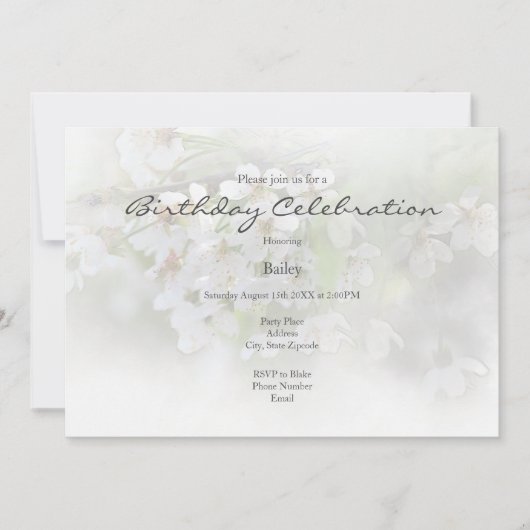 Dreamweaver Blossom Invitation Kaart (Voorkant)
