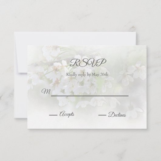 Dreamweaver Blossom RSVP-kaart RSVP Kaartje (Voorkant)
