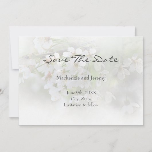 Dreamweaver Blossom slaat de datum op Save The Date (Voorkant)
