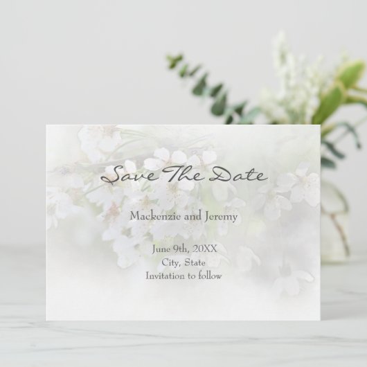 Dreamweaver Blossom slaat de datum op Save The Date (Staand voorkant)