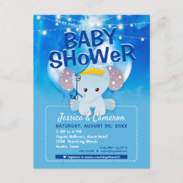Dreamweaver Blue Balloons Baby Elephant Baby showe Briefkaart