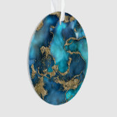 Dreamweaver Blue Blauwgroen en Gold Ornament (voorkant)