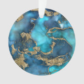 Dreamweaver Blue Blauwgroen en Gold Ornament (voorkant)