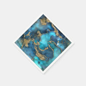 Dreamweaver Blue Blauwgroen en Gold Servet (Hoek)