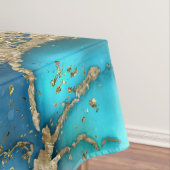 Dreamweaver Blue Blauwgroen en Gold Tafelkleed (Voorbeeld)