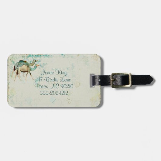 Dreamweaver Blue Camels Bagagelabel (Voorkant horizontaal)