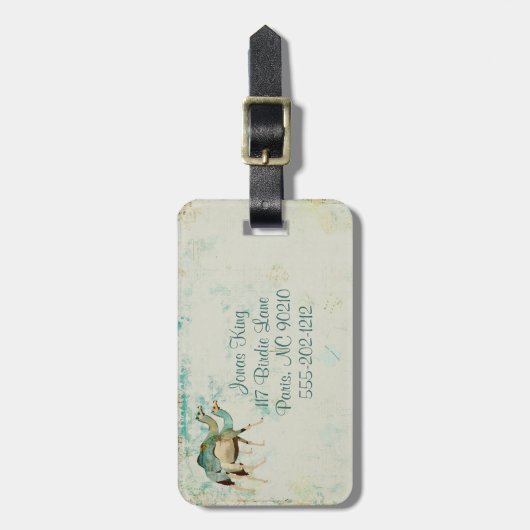 Dreamweaver Blue Camels Bagagelabel (Voorkant verticaal)