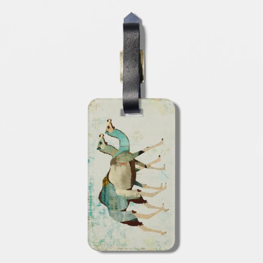 Dreamweaver Blue Camels Bagagelabel (Achterkant verticaal)