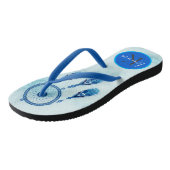 Dreamweaver Blue Dream Catcher Monogram Teenslippers (Schuin)