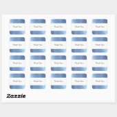 Dreamweaver Blue Faux Glitter Bedankt Vierkante Sticker (Vel)