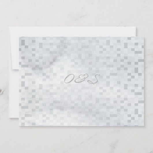 Dreamweaver Blue Grey Waterverf Wedding Save the D Date (Achterkant)