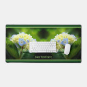 Dreamweaver Blue Hydrangea Flower Personalized Bureaumat (Keyboard & Muis)