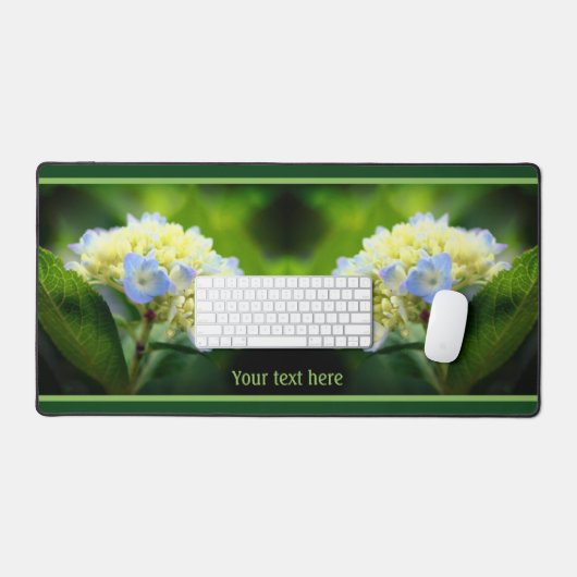 Dreamweaver Blue Hydrangea Flower Personalized Bureaumat (Keyboard & Muis)