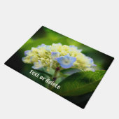 Dreamweaver Blue Hydrangea Flower Personalized Deurmat (Schuin)