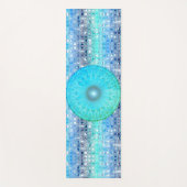 Dreamweaver Blue Mandala op Shimmery-Tegels Yogamat (Voorkant)