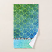 Dreamweaver Blue Mermaid Diamond Bling Bad Handdoek (Handdoek)