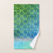 Dreamweaver Blue Mermaid Glittery Bling Bad Handdoek (Handdoek)