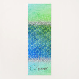 Dreamweaver Blue Mermaid Glittery Bling Yogamat
