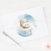 Dreamweaver Blue over de Moon Boy Birthday Party Ronde Sticker (Envelop)