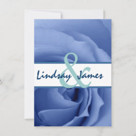 Dreamweaver Blue Roos Floral Wedding Kaart