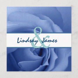 Dreamweaver Blue Roos Floral Wedding Kaart