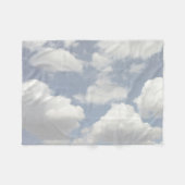 Dreamweaver Blue Sky met Puffy White Clouds Fleece Deken (Voorkant (Horizontaal))