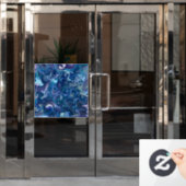 Dreamweaver Blue Swirls Window Cling Raamsticker (Kantoordeur)