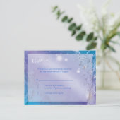 Dreamweaver Blue Tree Wedding RSVP Uitnodiging Briefkaart (Staand voorkant)
