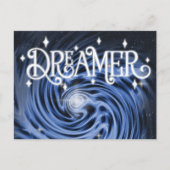 "Dreamweaver" Blue Vortex in de buitenruimte Briefkaart (Voorkant)