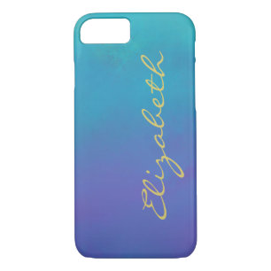Dreamweaver Blues Abstract Design Personalized iPhone 8/7 Hoesje