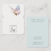Dreamweaver Blush Aqua Butterfly Logo Display Visitekaartje (Voorkant / Achterkant)