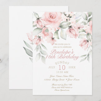 Dreamweaver Blush Roses Sweet Sixteen Birthday Kaart