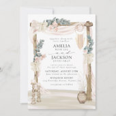 Dreamweaver Bohemian Beach Wedding Kaart (Voorkant)