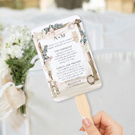 Dreamweaver Bohemian Beach Wedding Programme Handwaaier