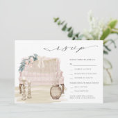 Dreamweaver Bohemian Beach Wedding RSVP Kaart (Staand voorkant)
