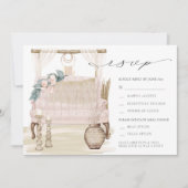 Dreamweaver Bohemian Beach Wedding RSVP Kaart (Voorkant)