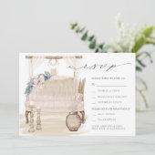 Dreamweaver Bohemian Beach Wedding RSVP Kaart (Staand voorkant)