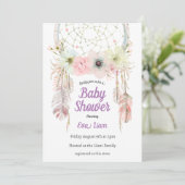 Dreamweaver Bohemianisme Baby shower Uitnodiging (Staand voorkant)