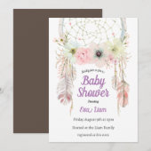 Dreamweaver Bohemianisme Baby shower Uitnodiging (Voorkant / Achterkant)