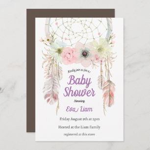 Dreamweaver Bohemianisme Baby shower Uitnodiging