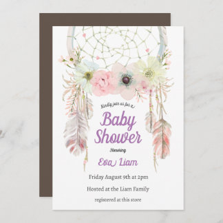 Dreamweaver Bohemianisme Baby shower Uitnodiging